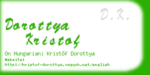 dorottya kristof business card